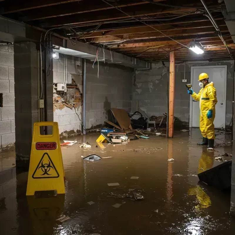 Flooded Basement Electrical Hazard in Walnut Grove, WA Property